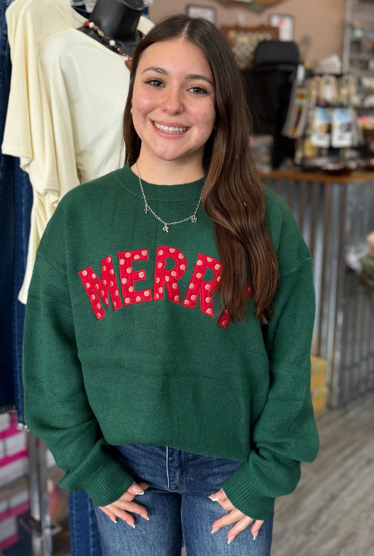 HOLIDAY SWEATER WITH SCARF
