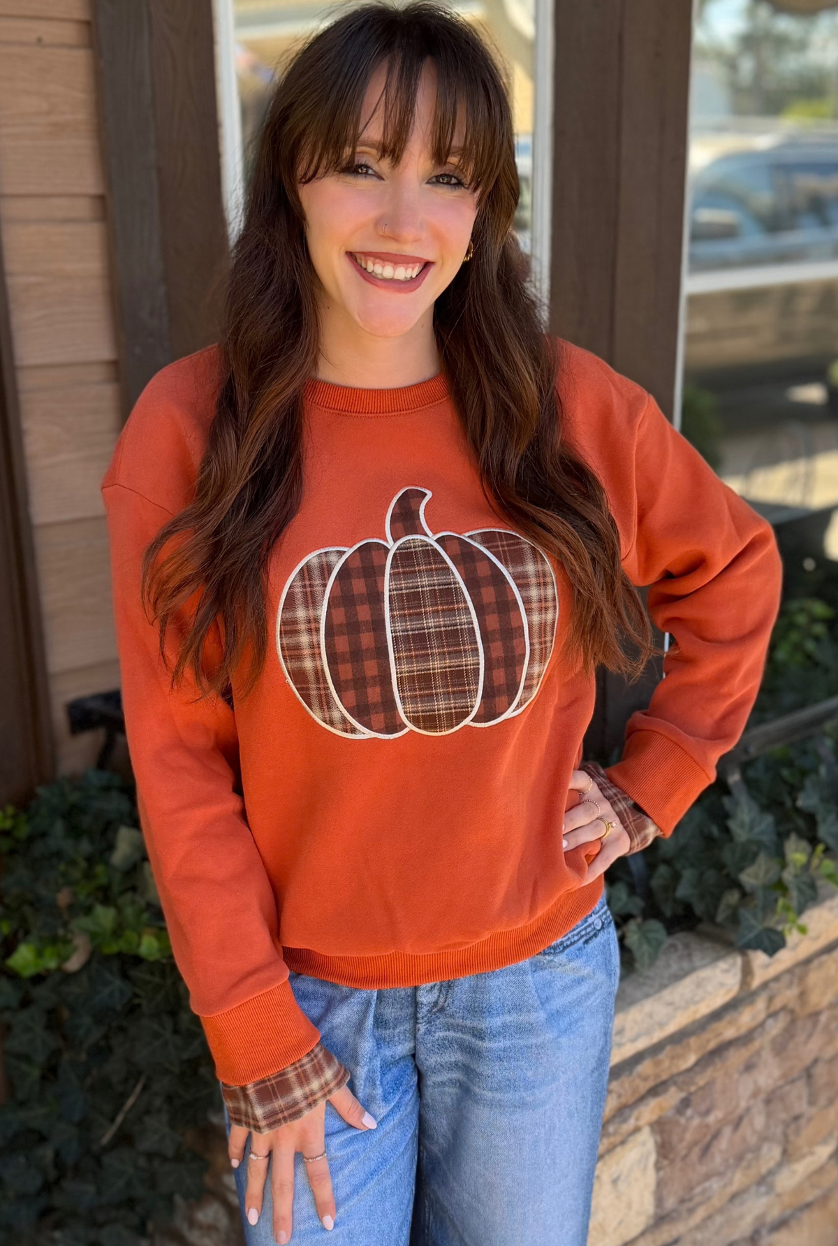 PLAID PUMPKIN SWEATER