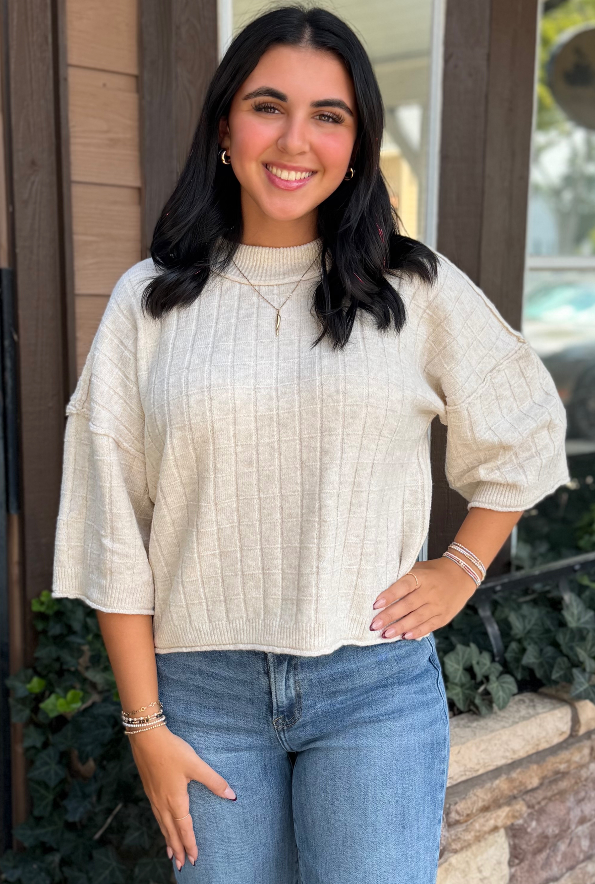 OATMEAL KARA SWEATER