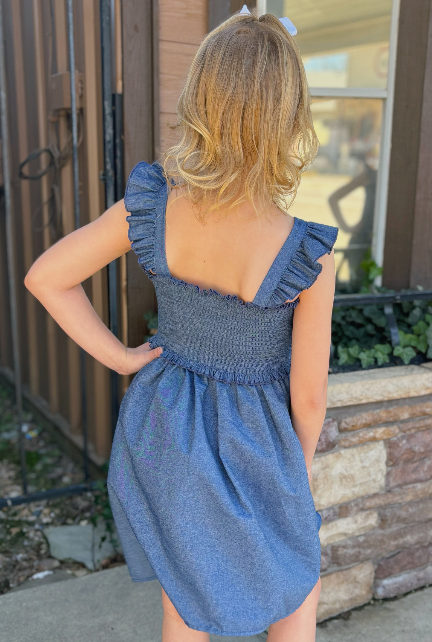 KID'S DENIM EASTER DRESS