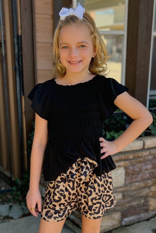 KID'S LEOPARD SHORTS SET