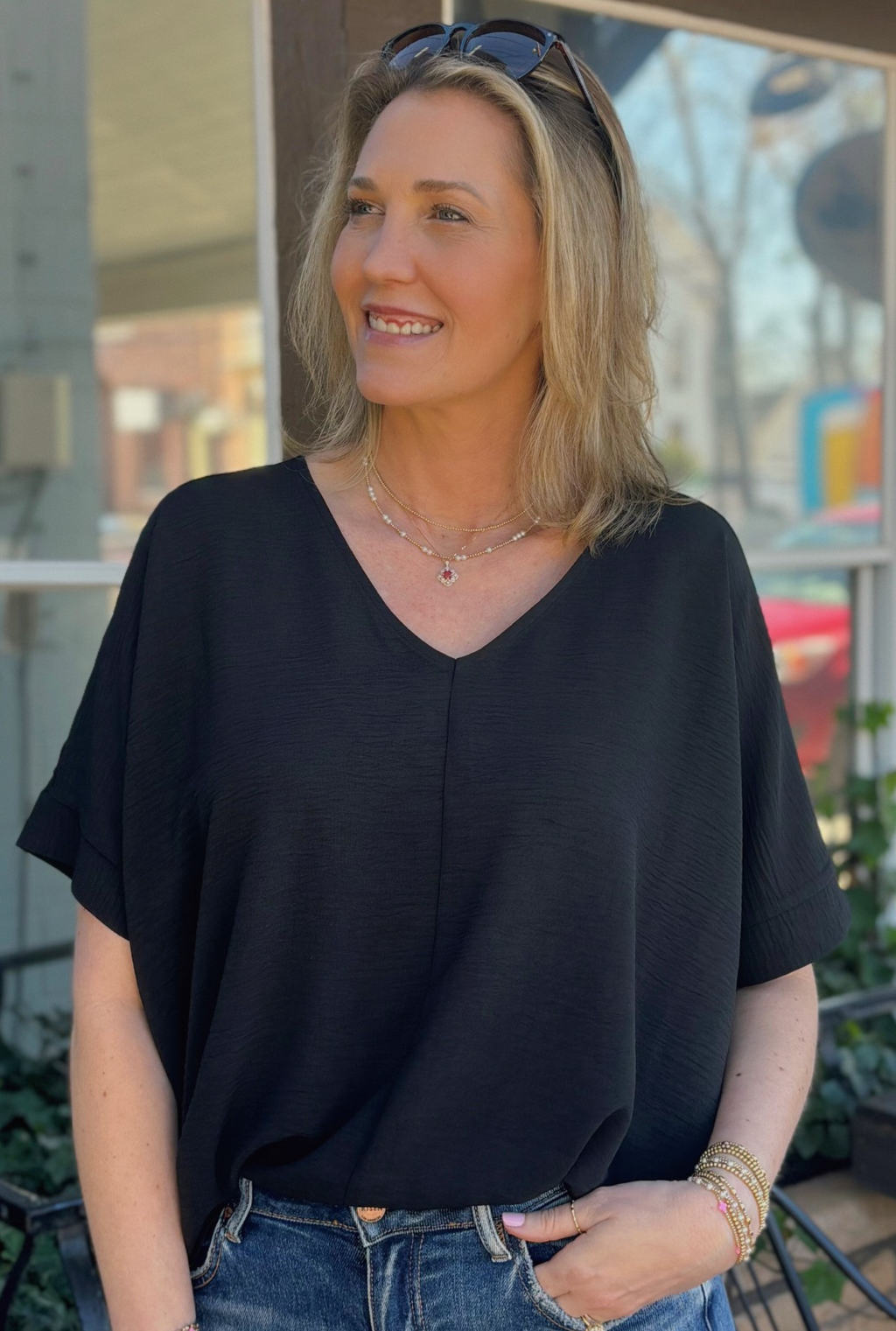 BLACK LEXI TOP