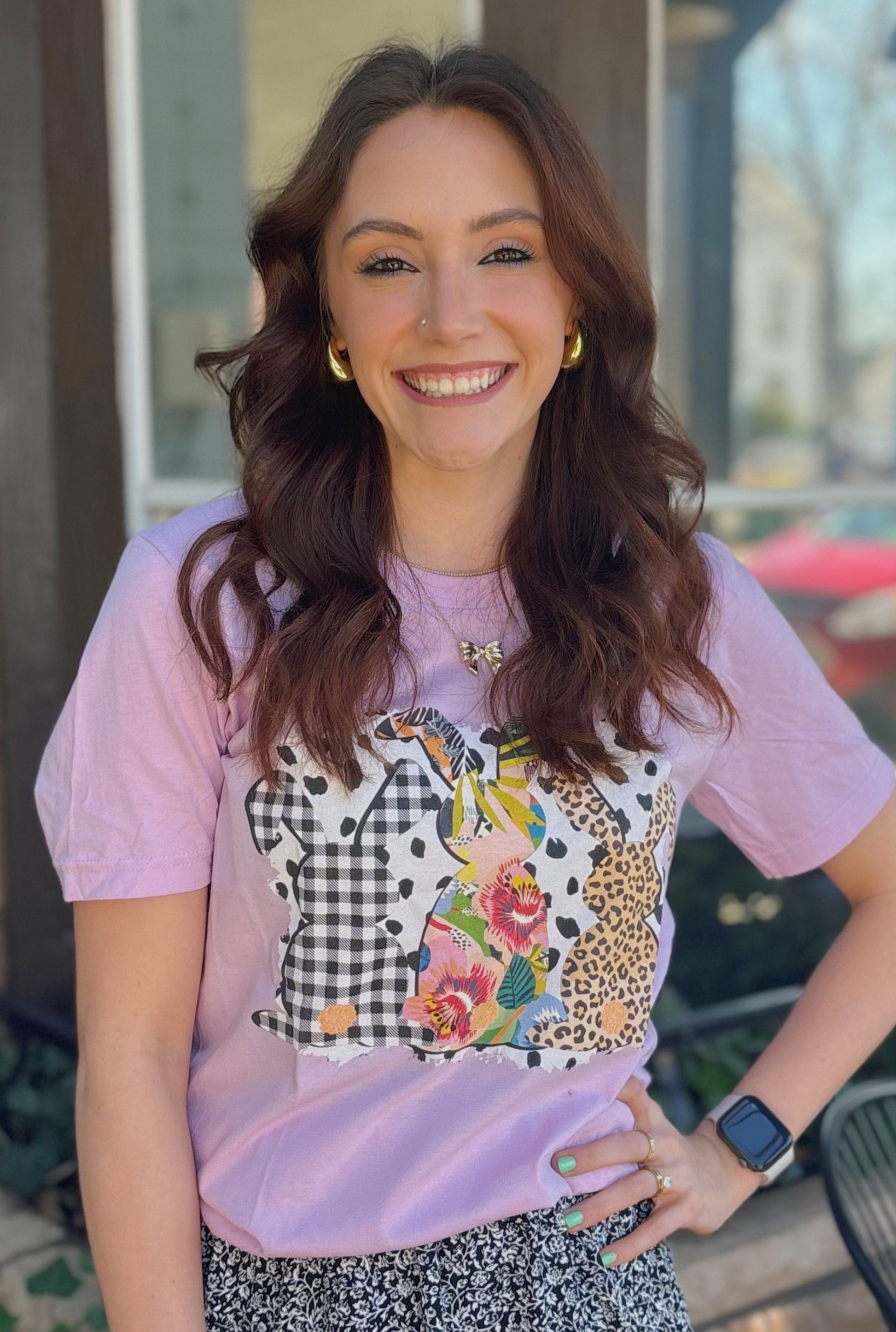 THREE BUNNIES GRAPHIC TEE