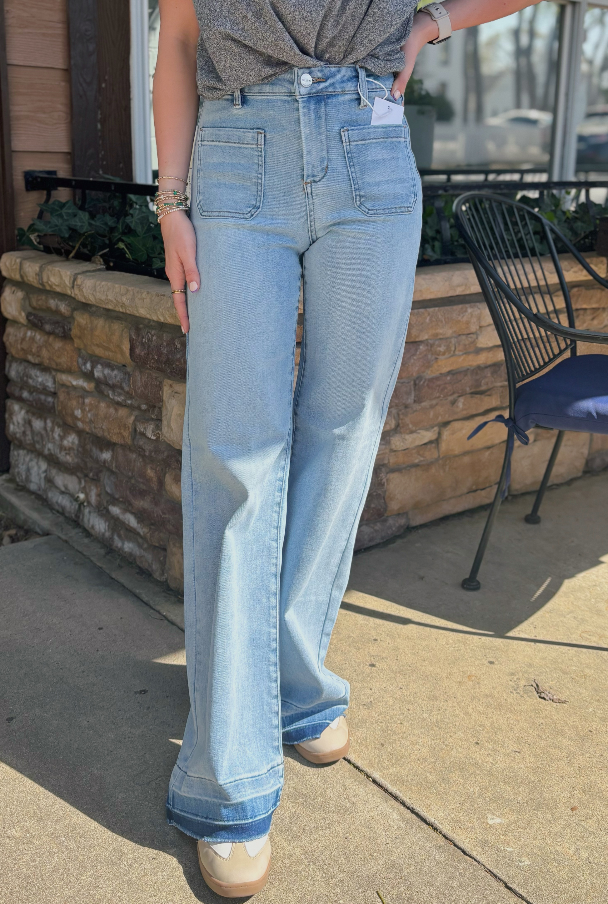 HIGH RISE WIDE LEG JEANS