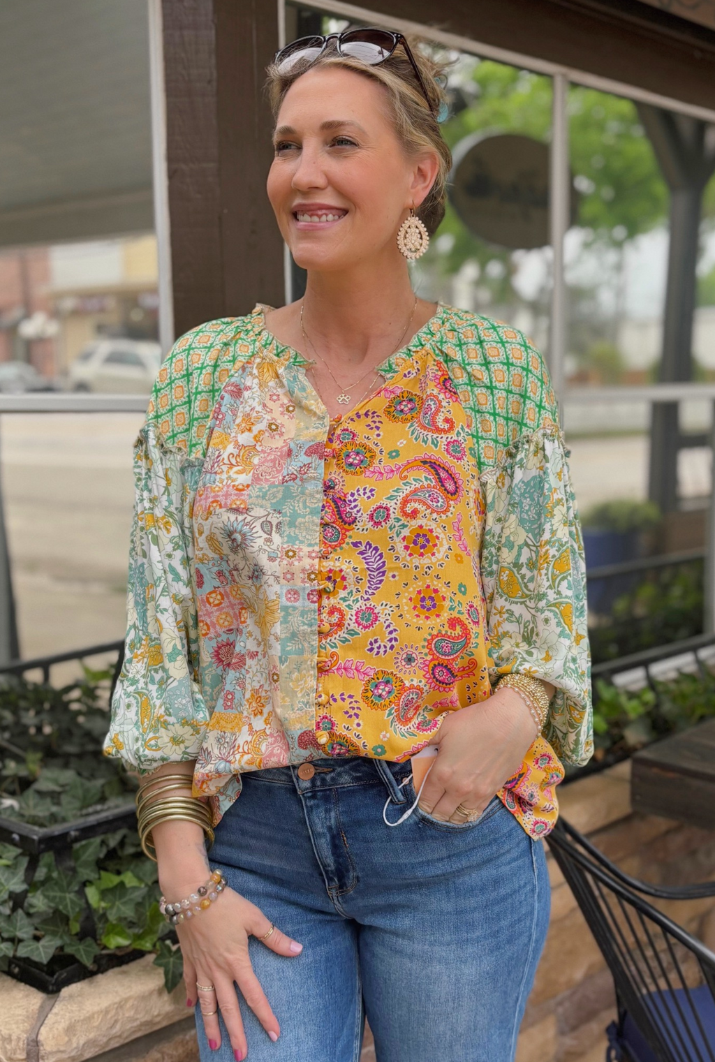 OLIVE OLI MIXED TOP