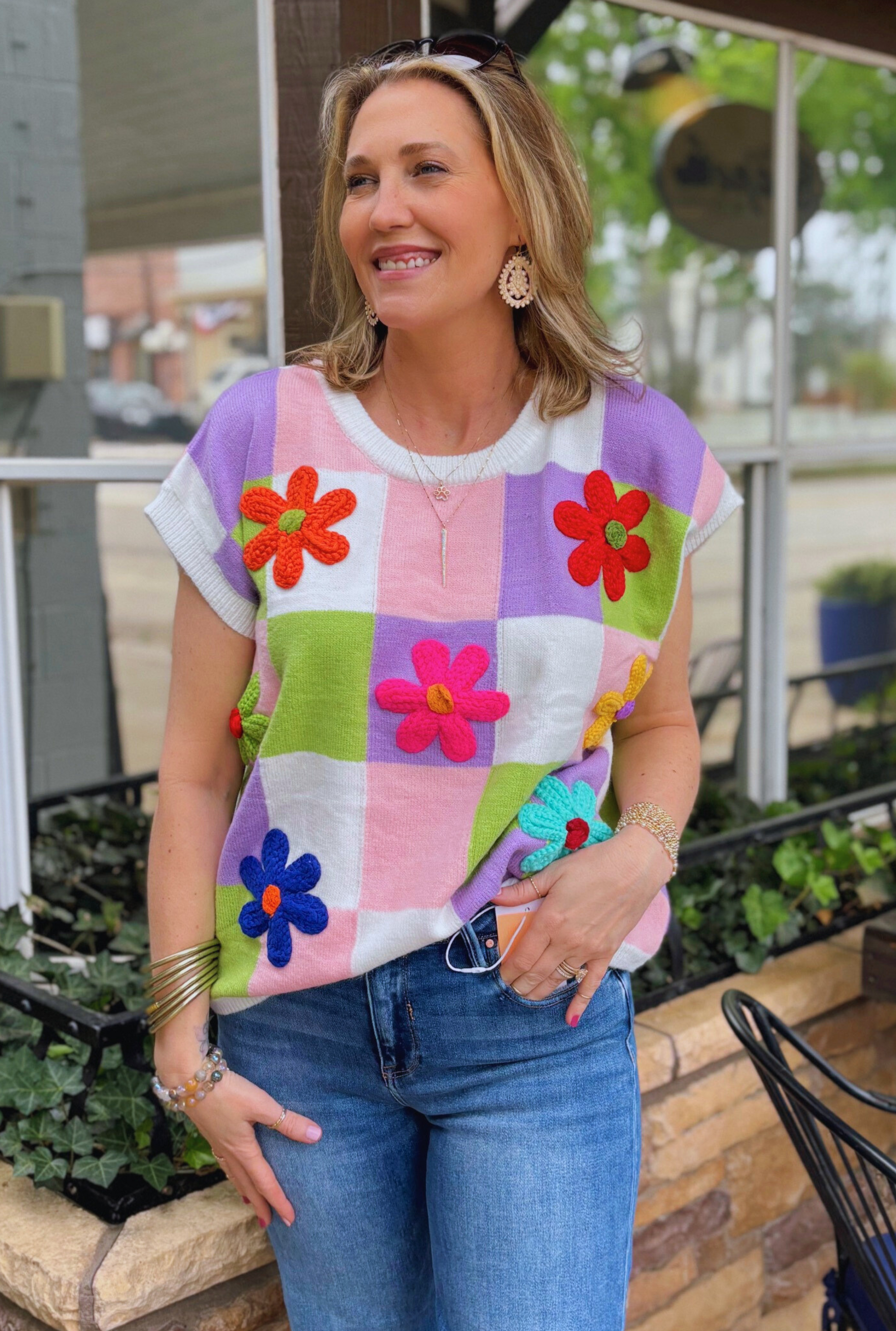 BRIGHT WILD FLOWERS TOP
