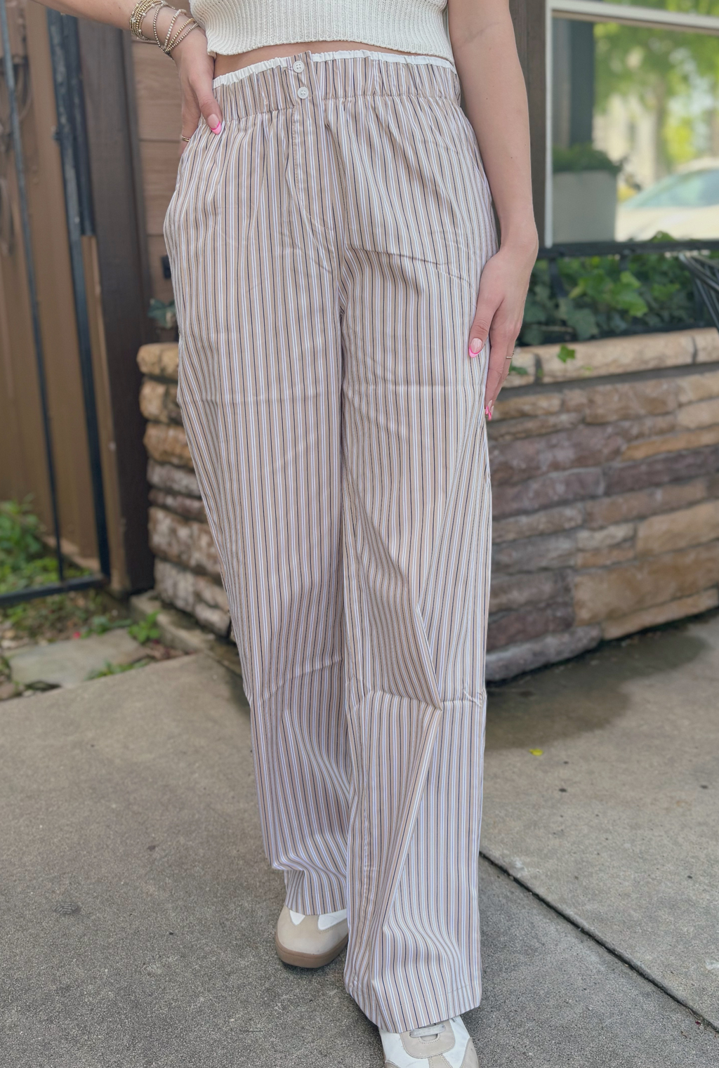 BEIGE BOXER PANTS