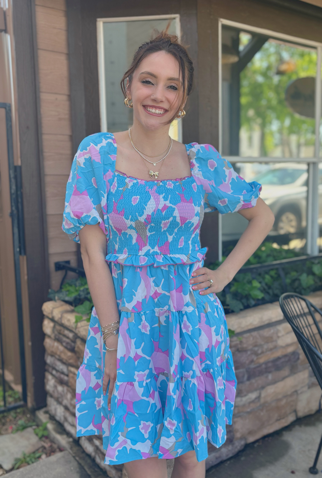 BLUE WILD MIXTURE DRESS
