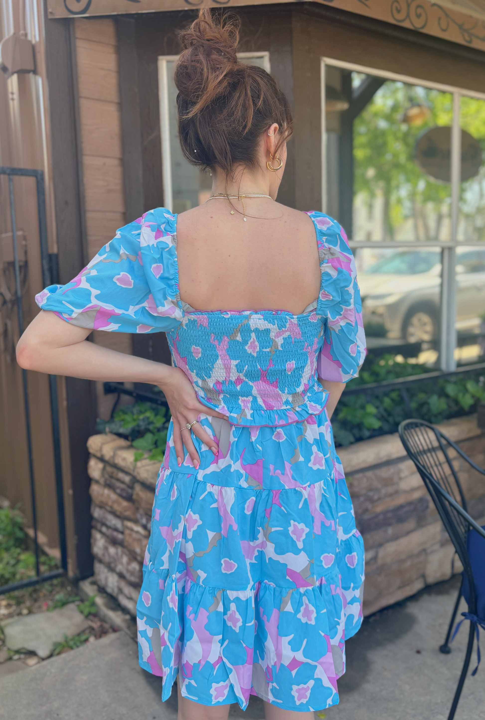 BLUE WILD MIXTURE DRESS