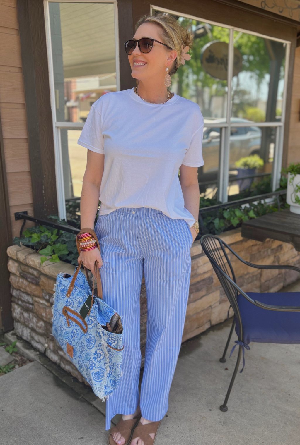 BLUE BOXER PANTS