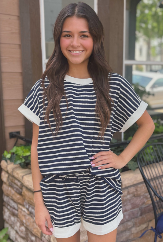 NAVY JODIFL LOUNGE SET
