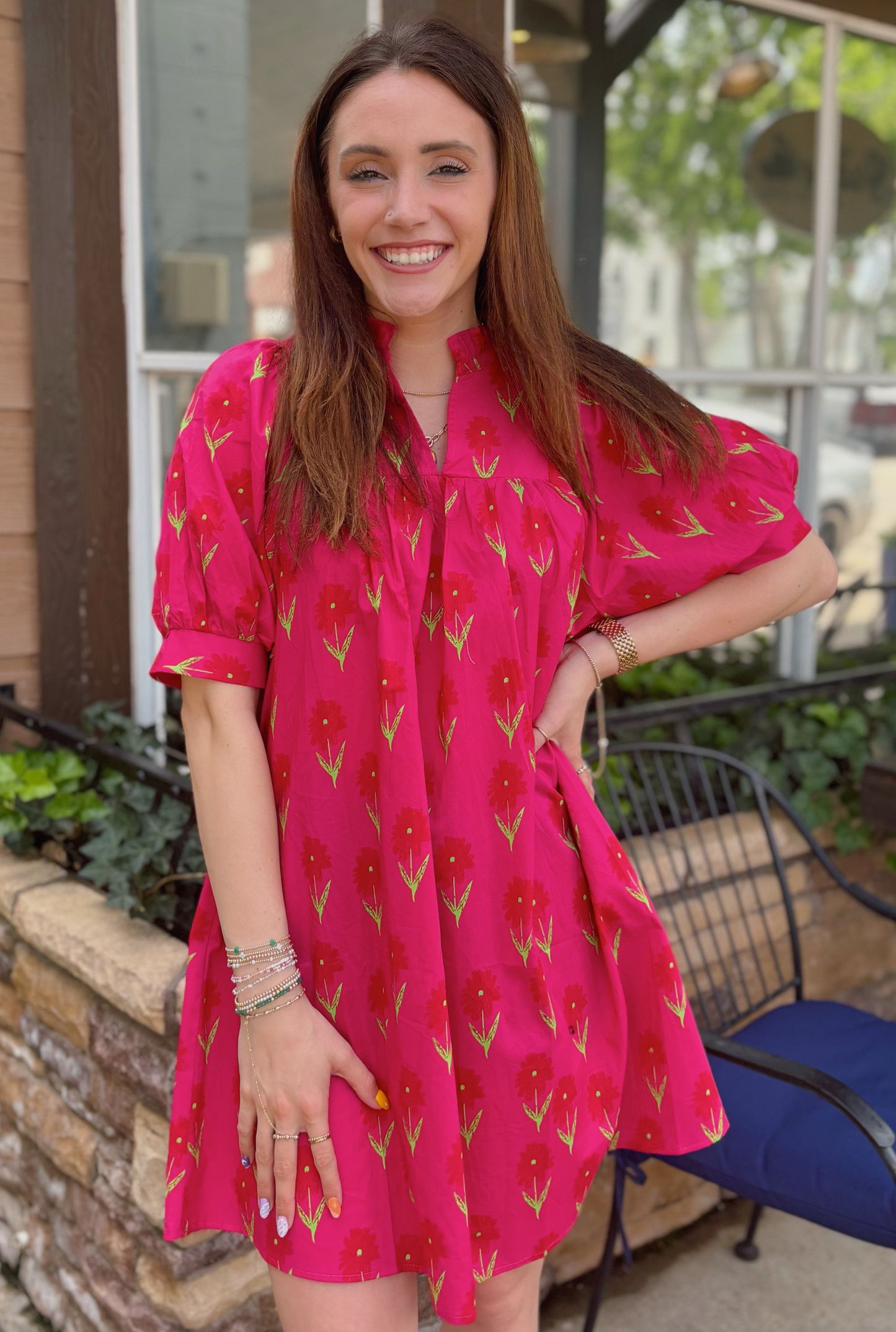 FUCHSIA FLORAL MAGIC DRESS