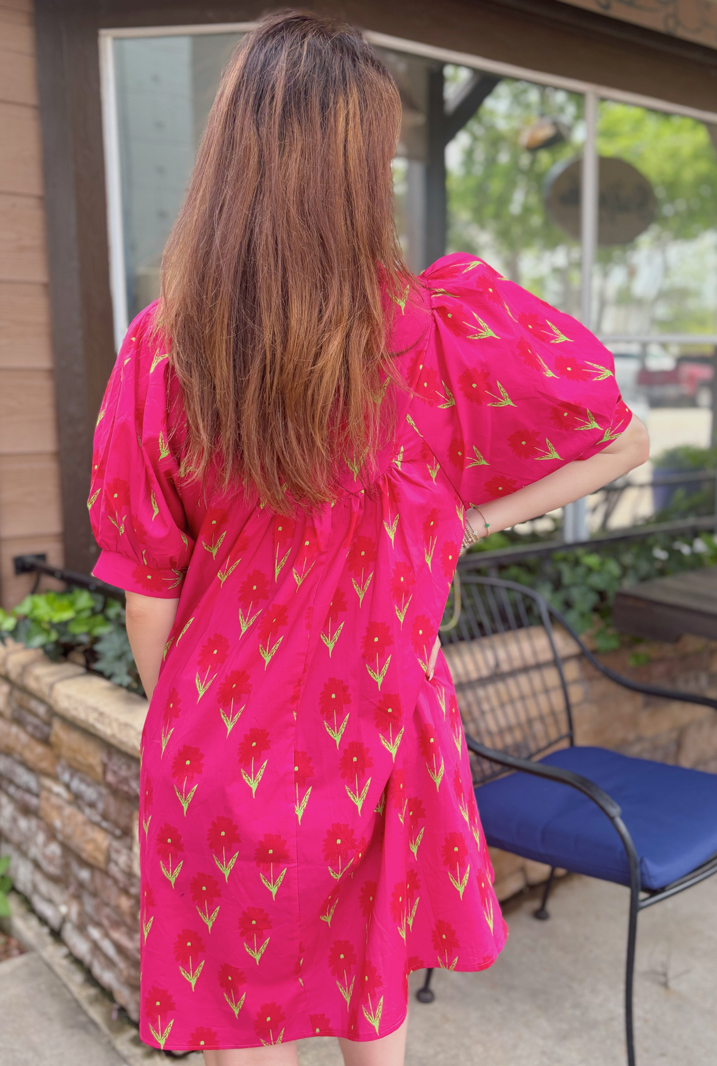 FUCHSIA FLORAL MAGIC DRESS