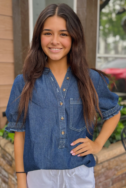 DENIM DONNY TOP