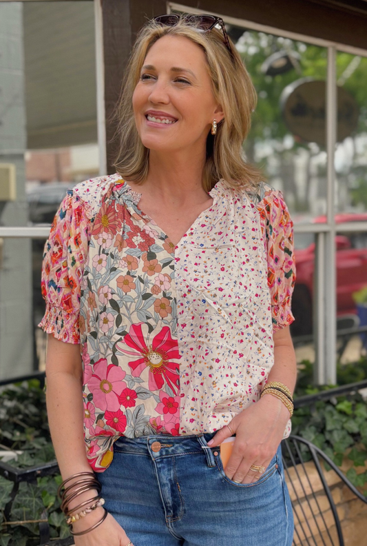 ROSE FLATTER TOP