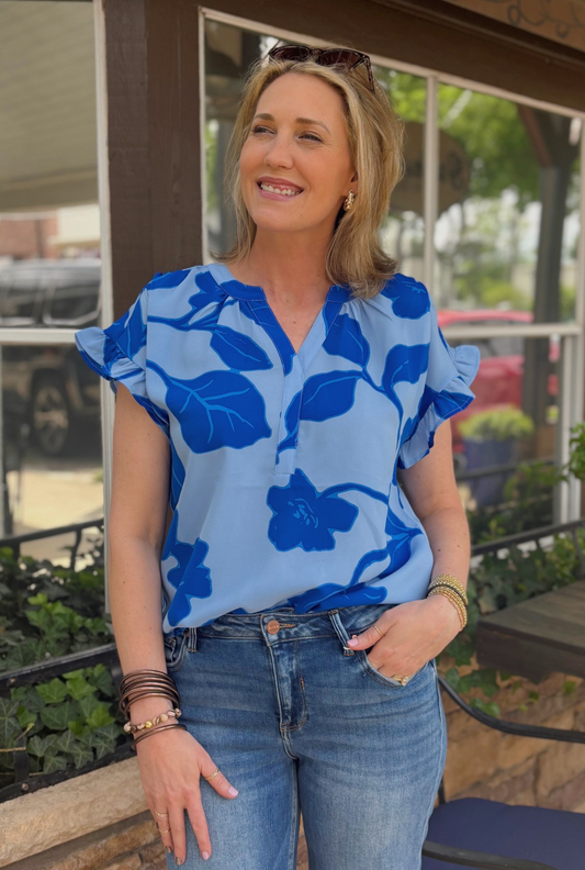 BLUE ARIYA GARDEN TOP