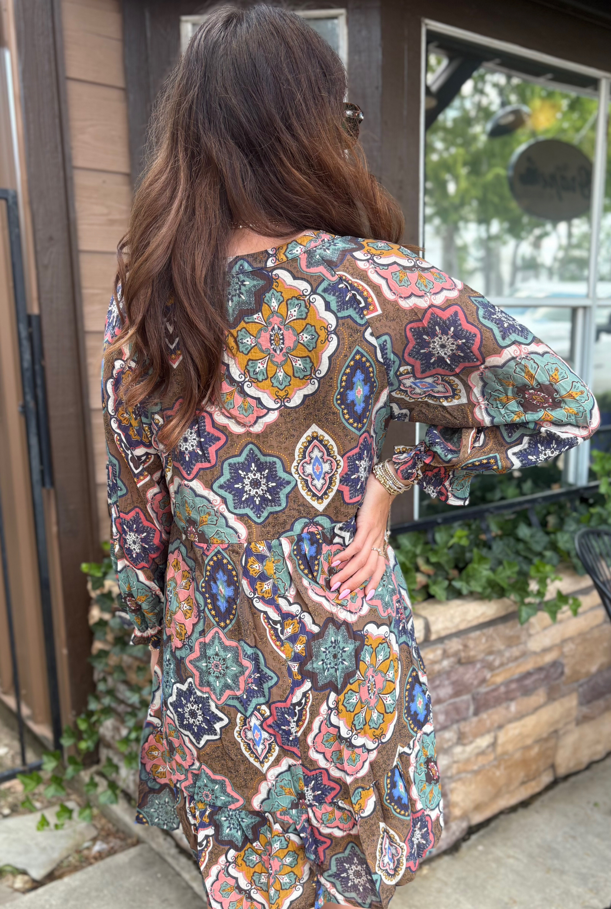 BROWN JO DRESS