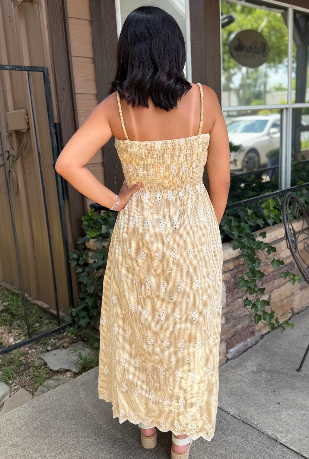 YELLOW STRAP DRESS