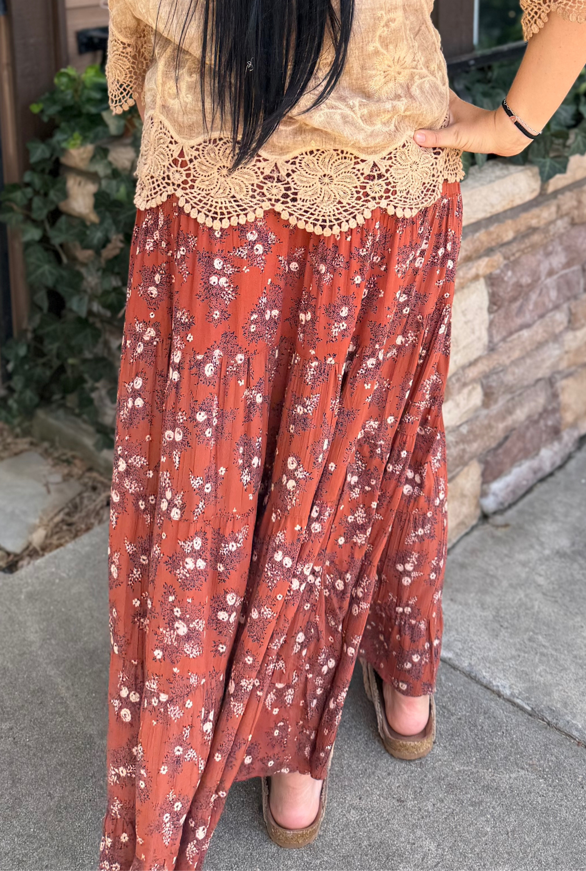RUST REBECCA SKIRT