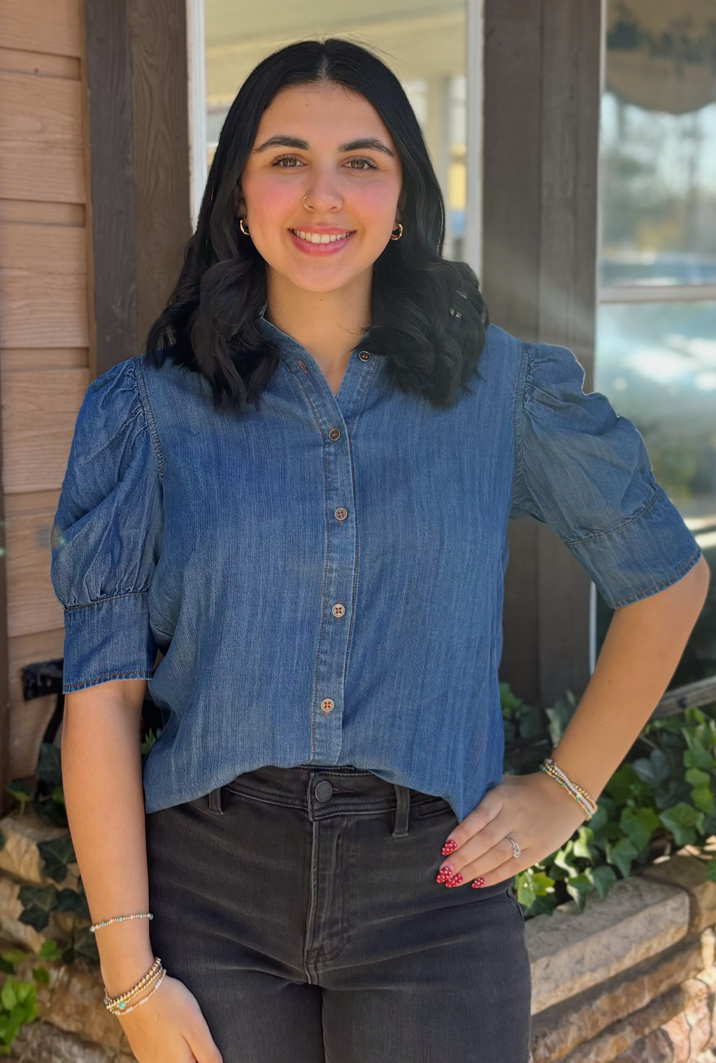DENIM EFFORTLESSLY TOP
