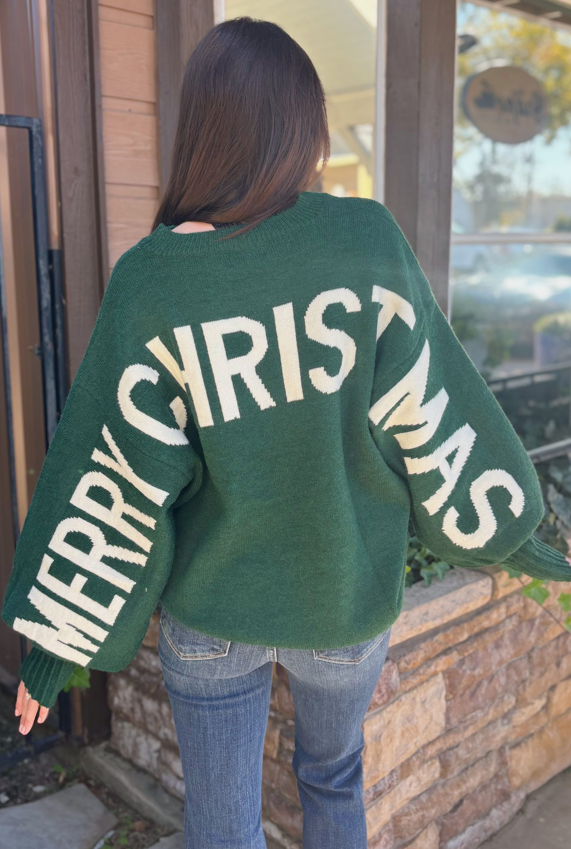 GREEN MERRY CHRISTMAS SWEATER