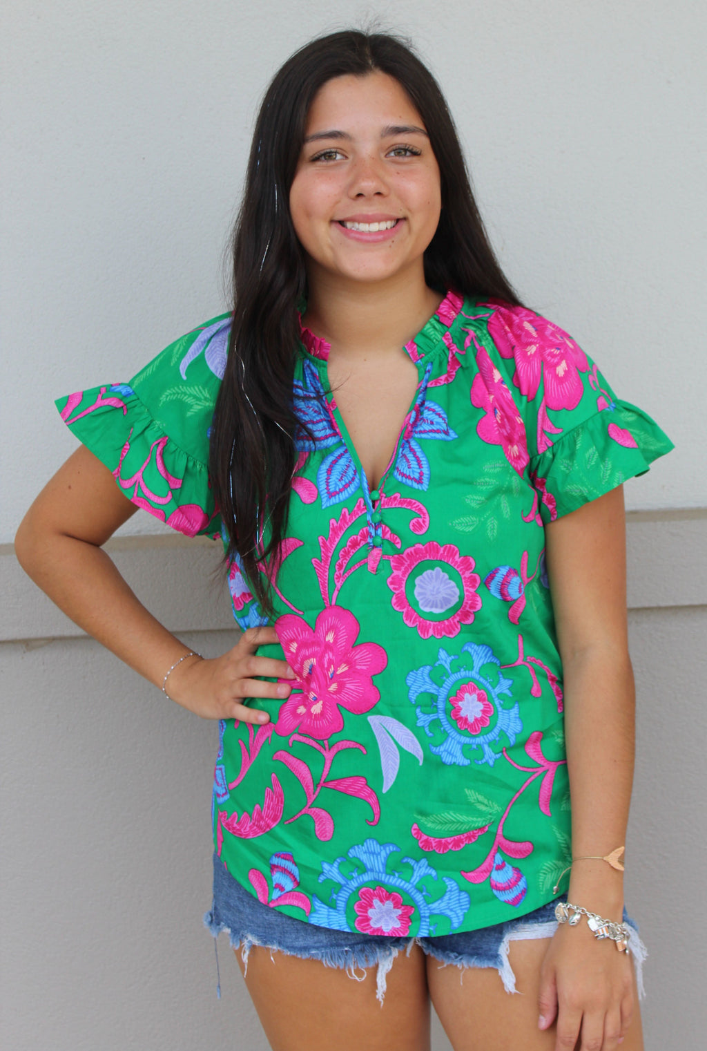 FLORAL MACY TOP