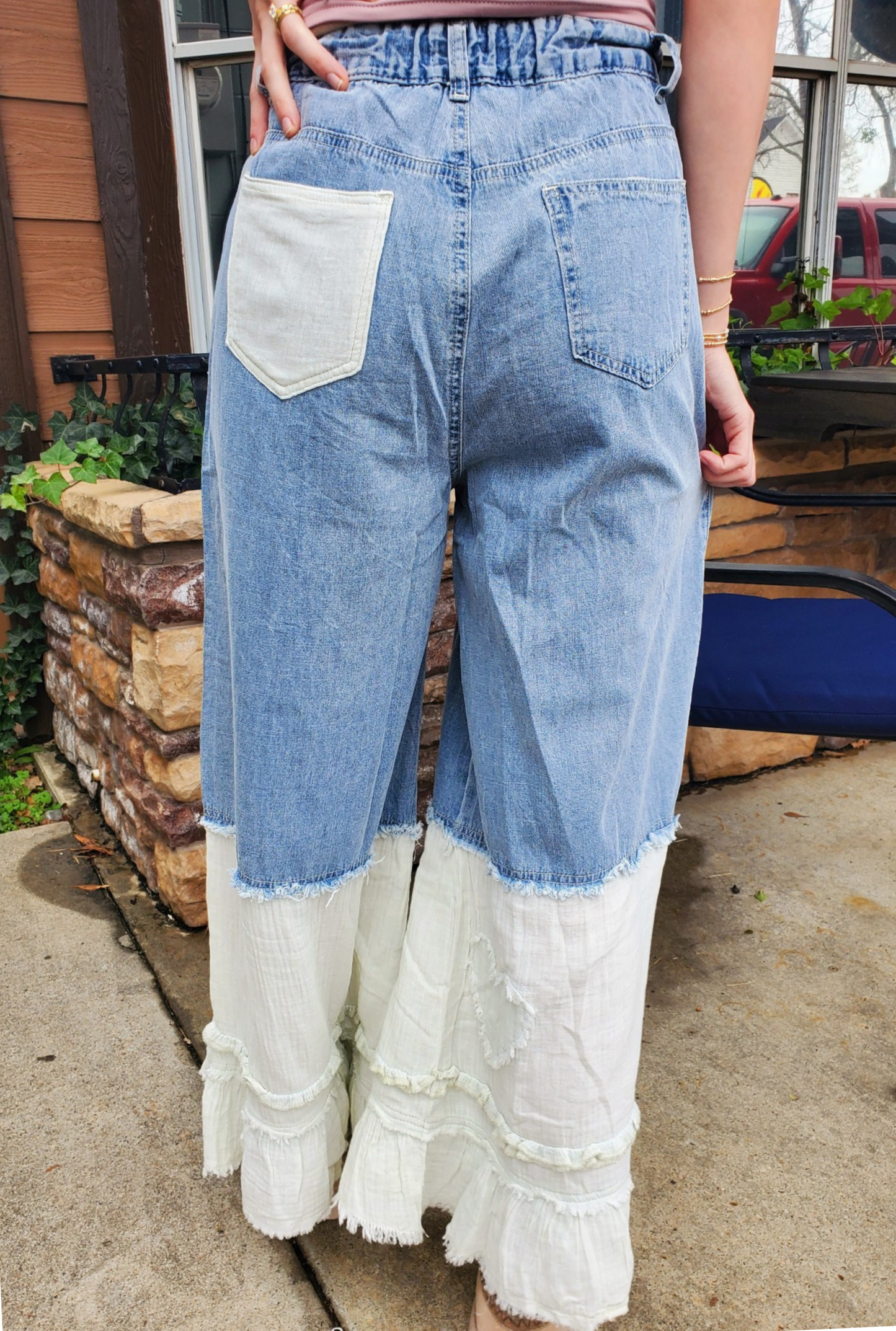 DENIM VINTAGE WASHED PANTS