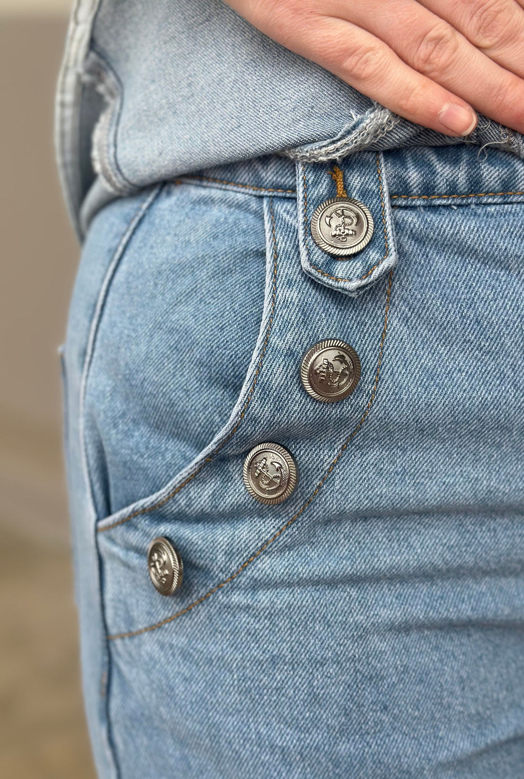 FREE MARKET WIDE LEG DENIM JEANS