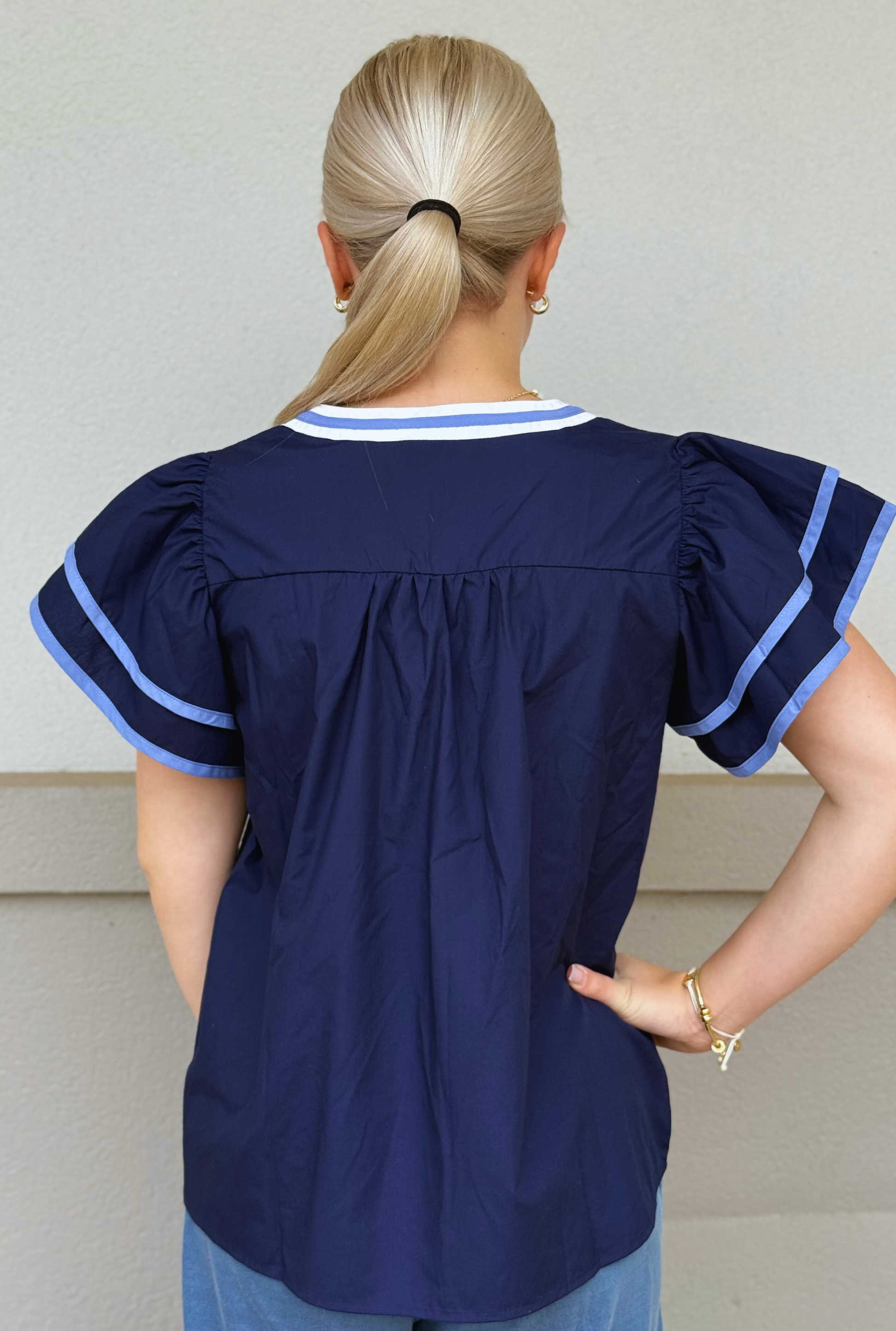 NAVY MIKAYLA TOP