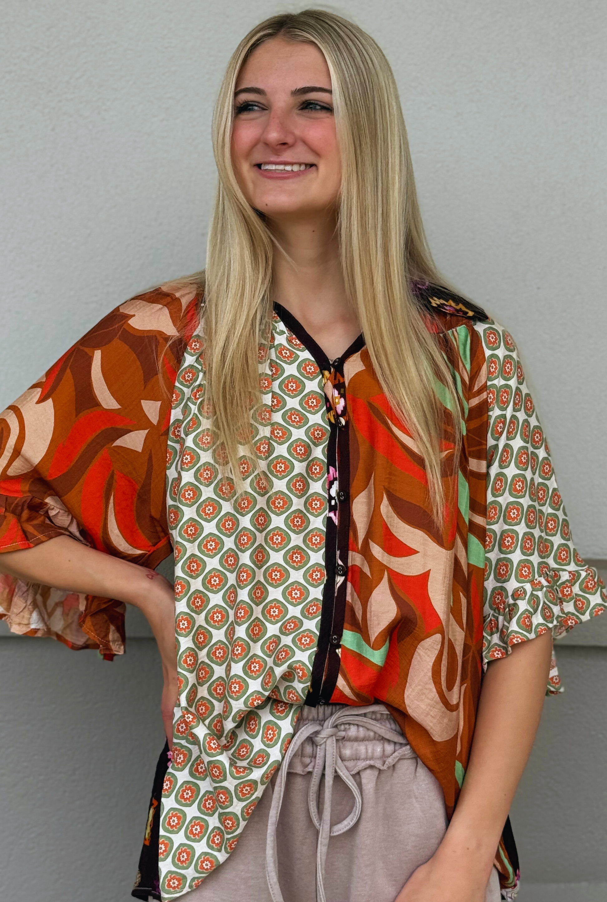 ORANGE BETTY TOP