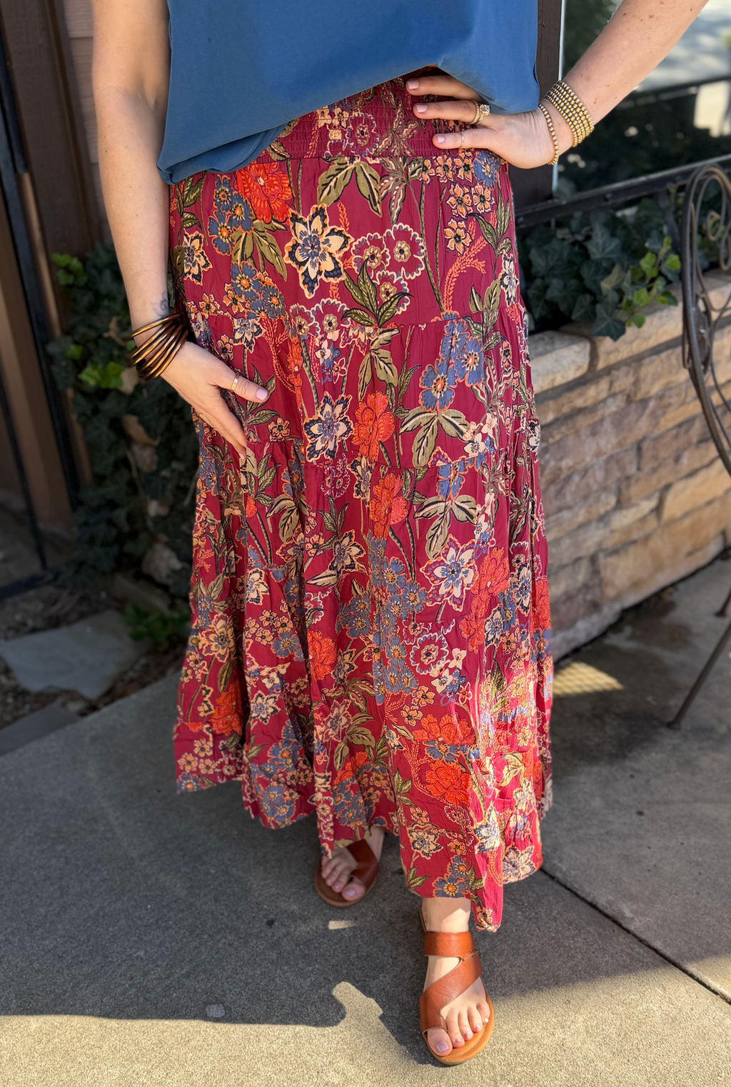 FLORAL RUBY SKIRT