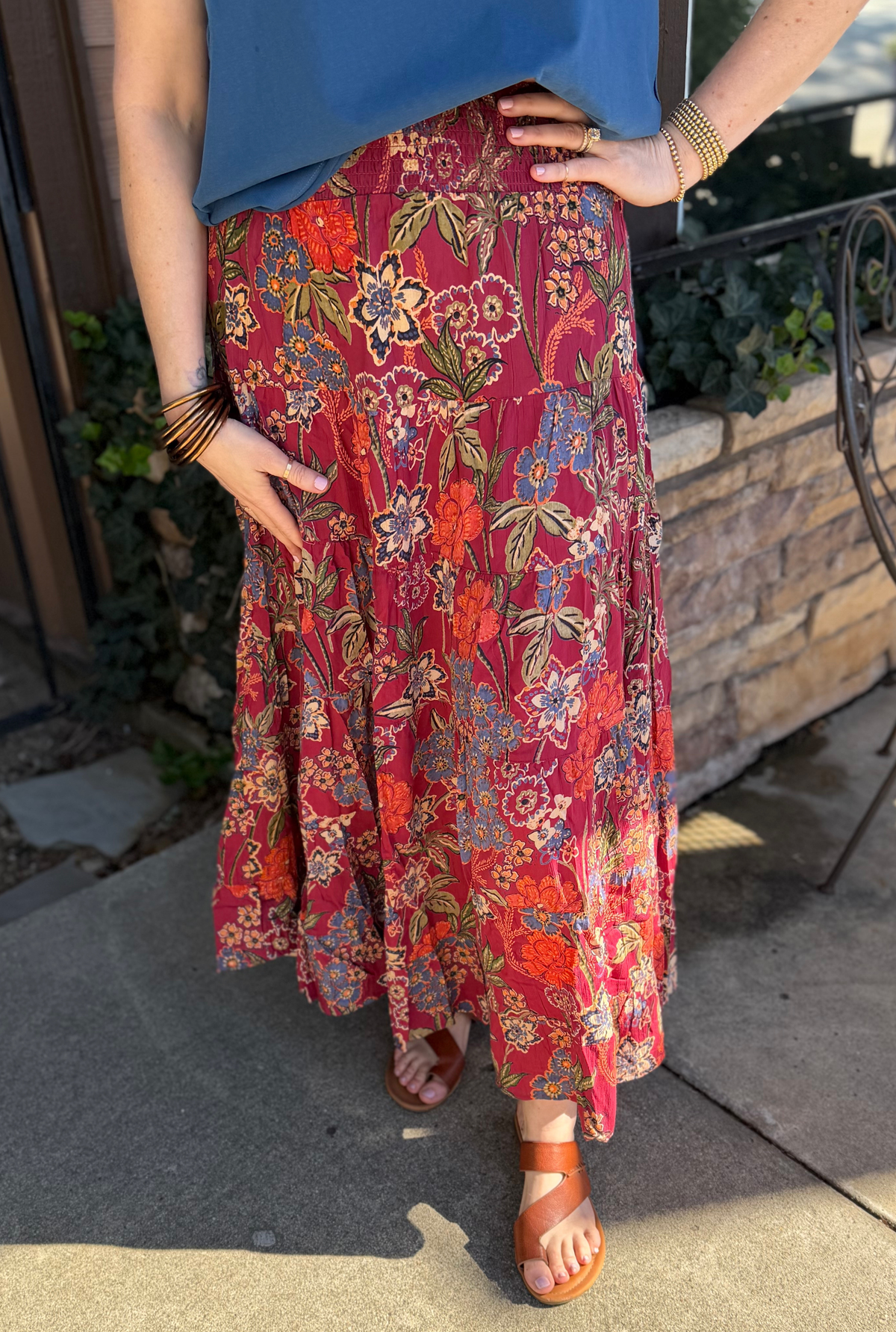 FLORAL RUBY SKIRT