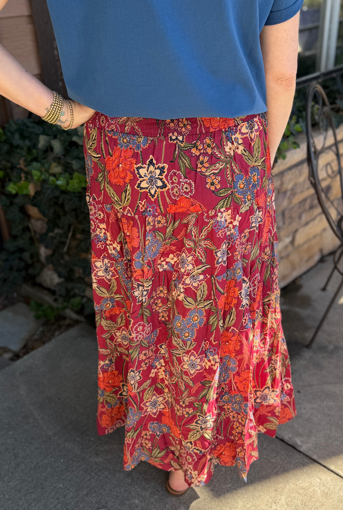 FLORAL RUBY SKIRT