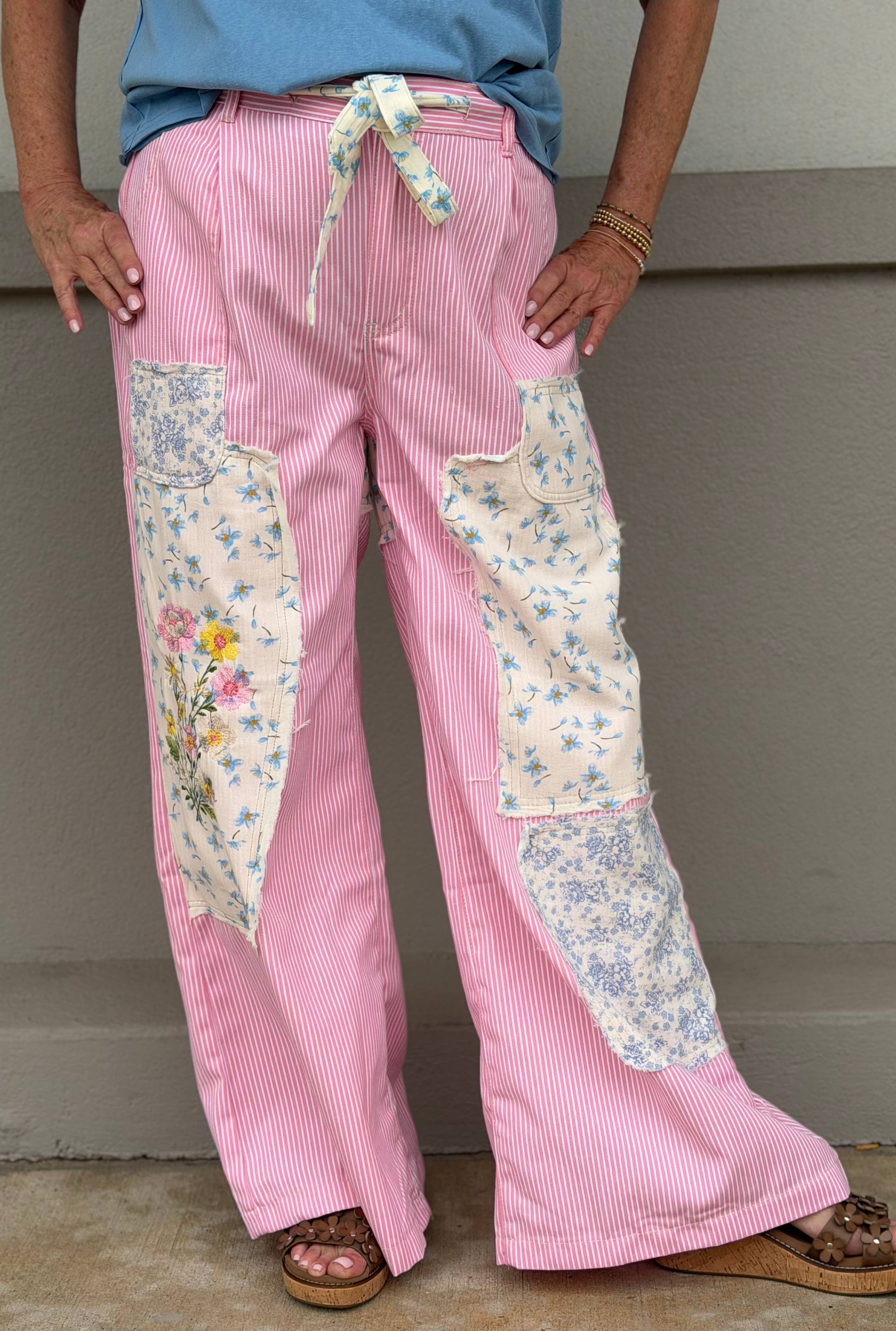 PINK PATCHWORK PANTS