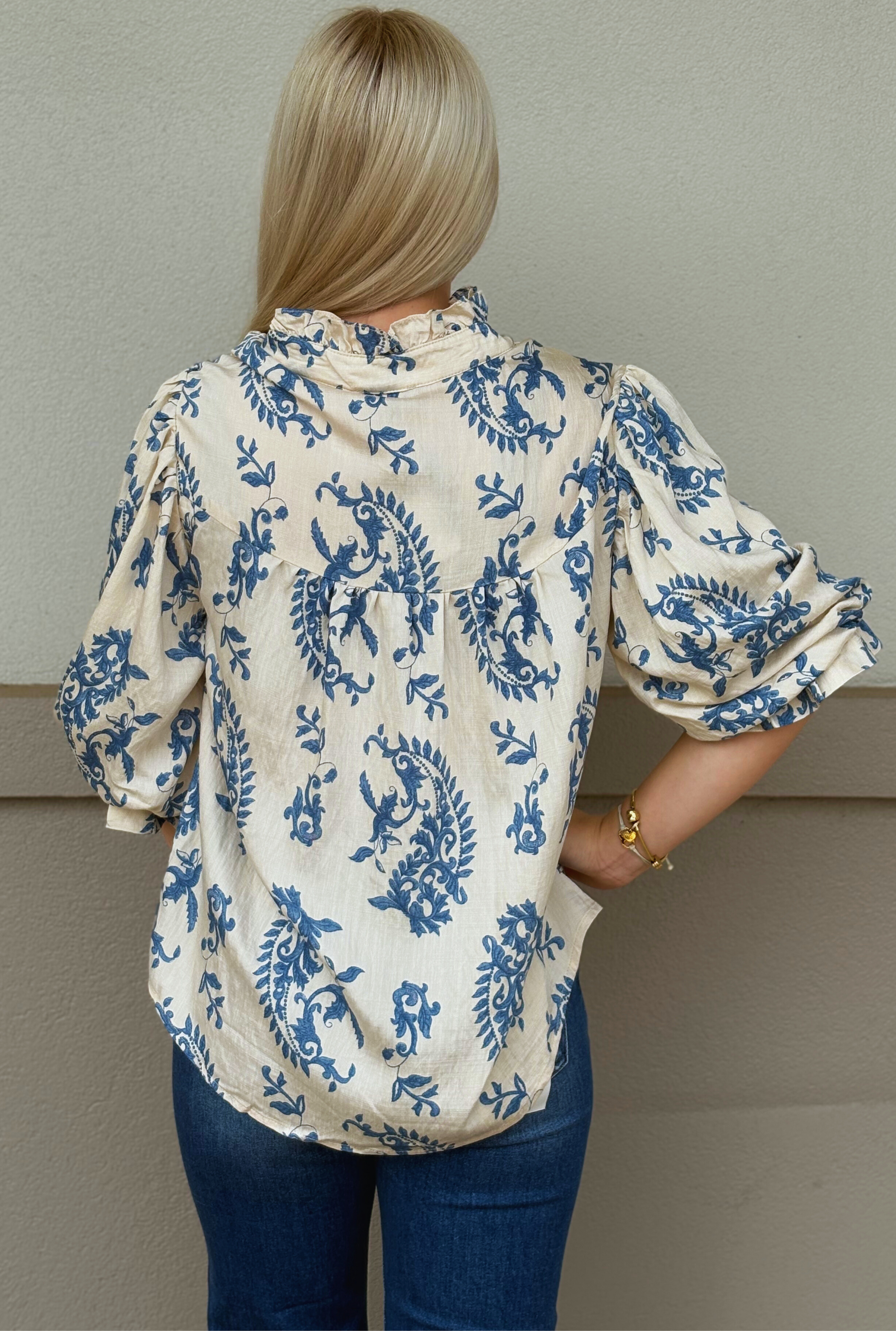 BLUE NICOLE TOP