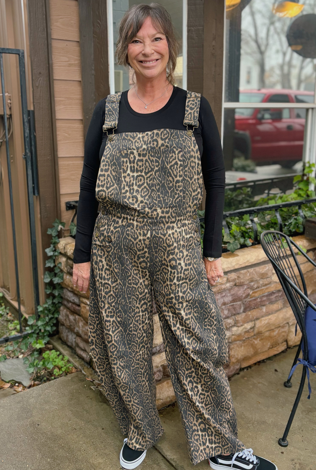 LEOPARD BARREL OVERALLS