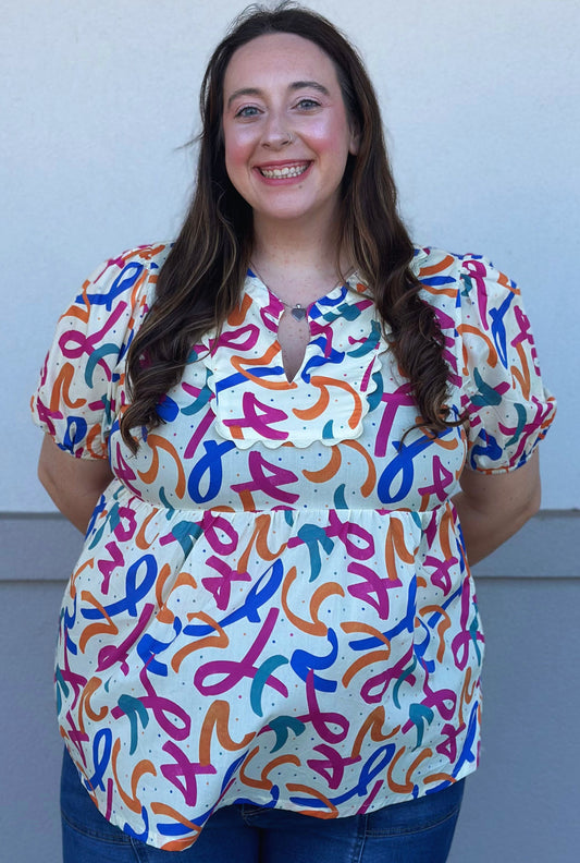 CURVY CONFETTI TOP