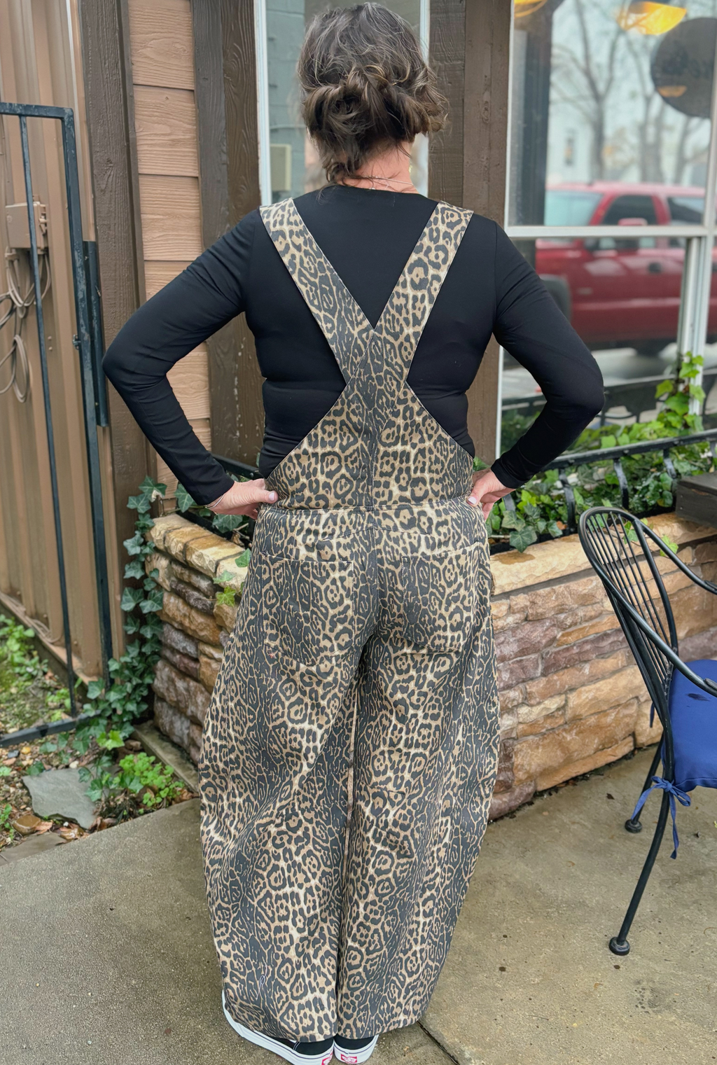 LEOPARD BARREL OVERALLS