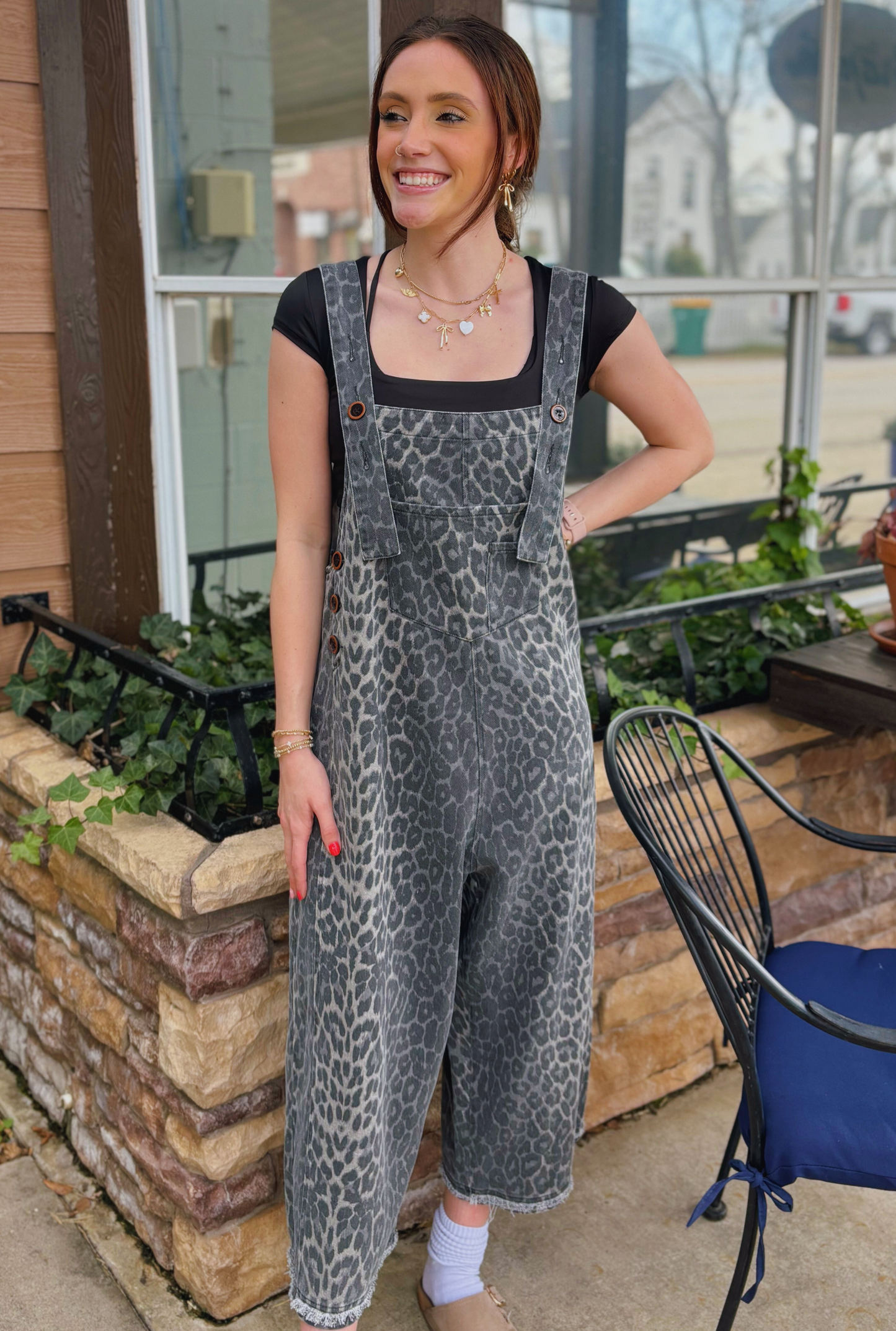 GREY WENDY OVERALLS