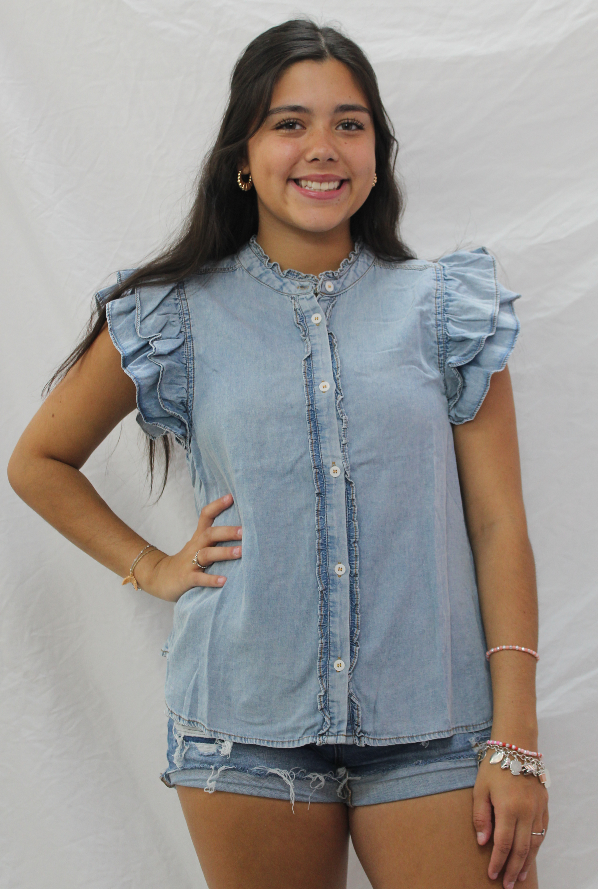 DENIM BRINLEY TOP