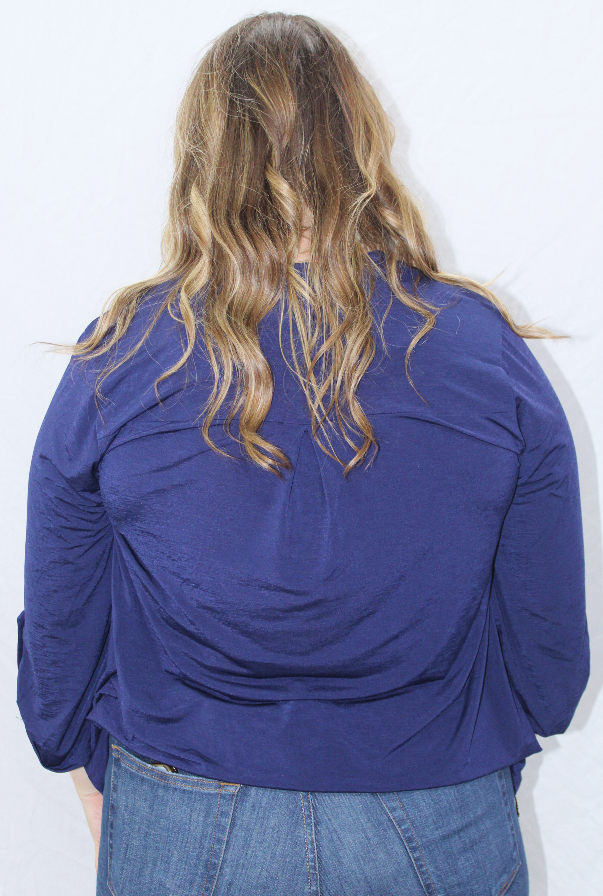 CURVY NAVY LIZZY TOP