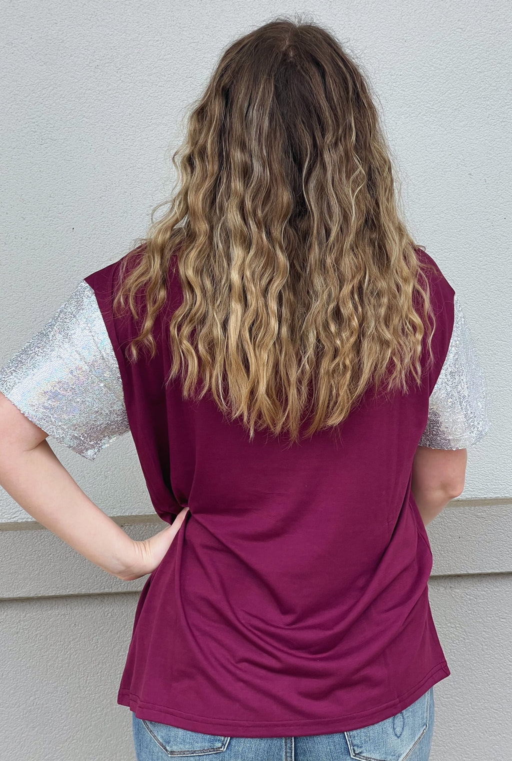 GAME DAY SEQUIN TEE