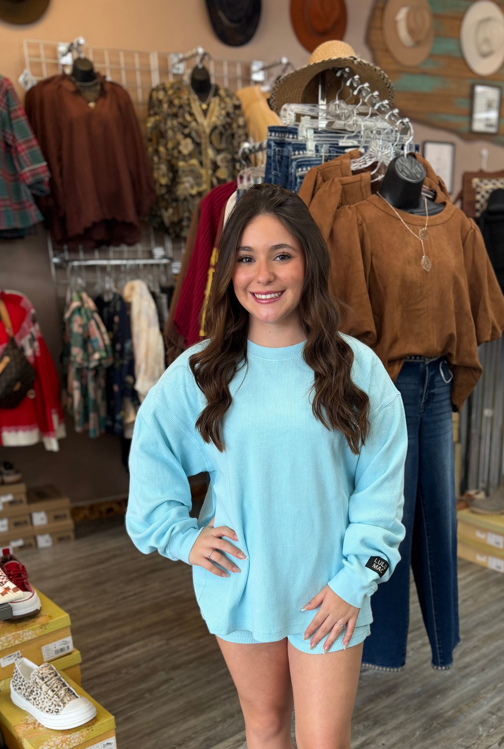 LM ICE BLUE WAFFLE SHIRT