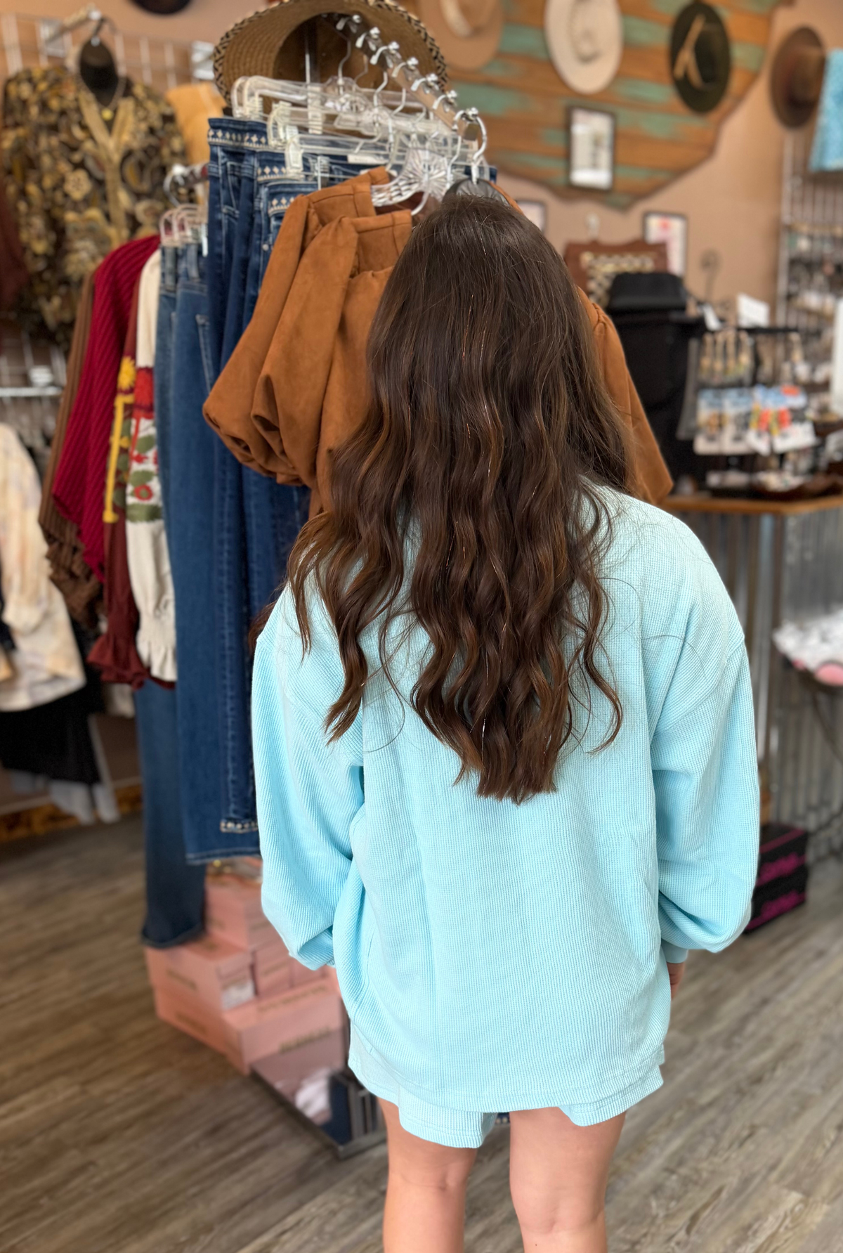 LM ICE BLUE WAFFLE SHIRT