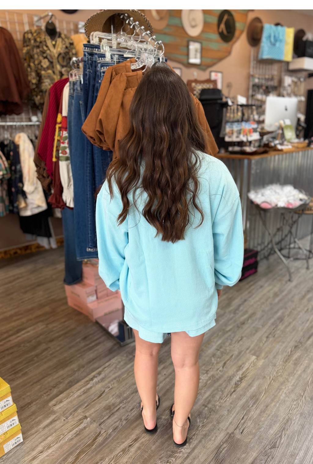 LM ICE BLUE WAFFLE SHORT
