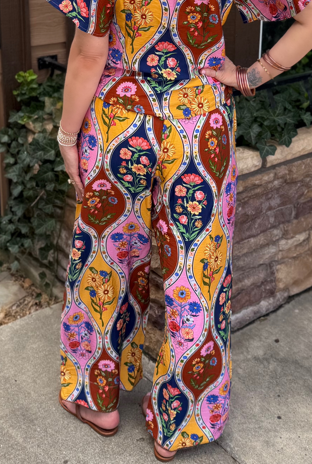 FLORAL PAINTING PANTS