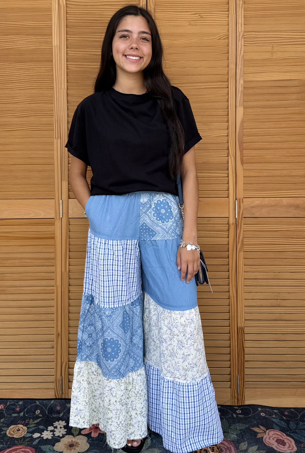 DENIM PATCH PANTS