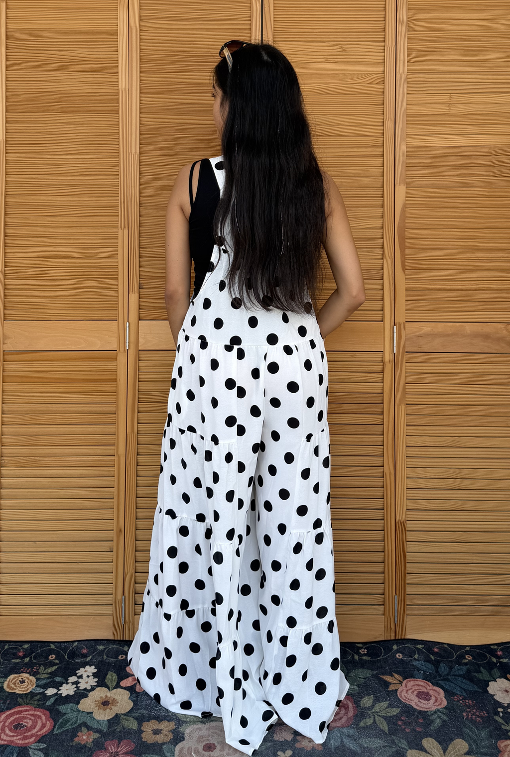 WHITE POLKA DOT JUMPSUIT