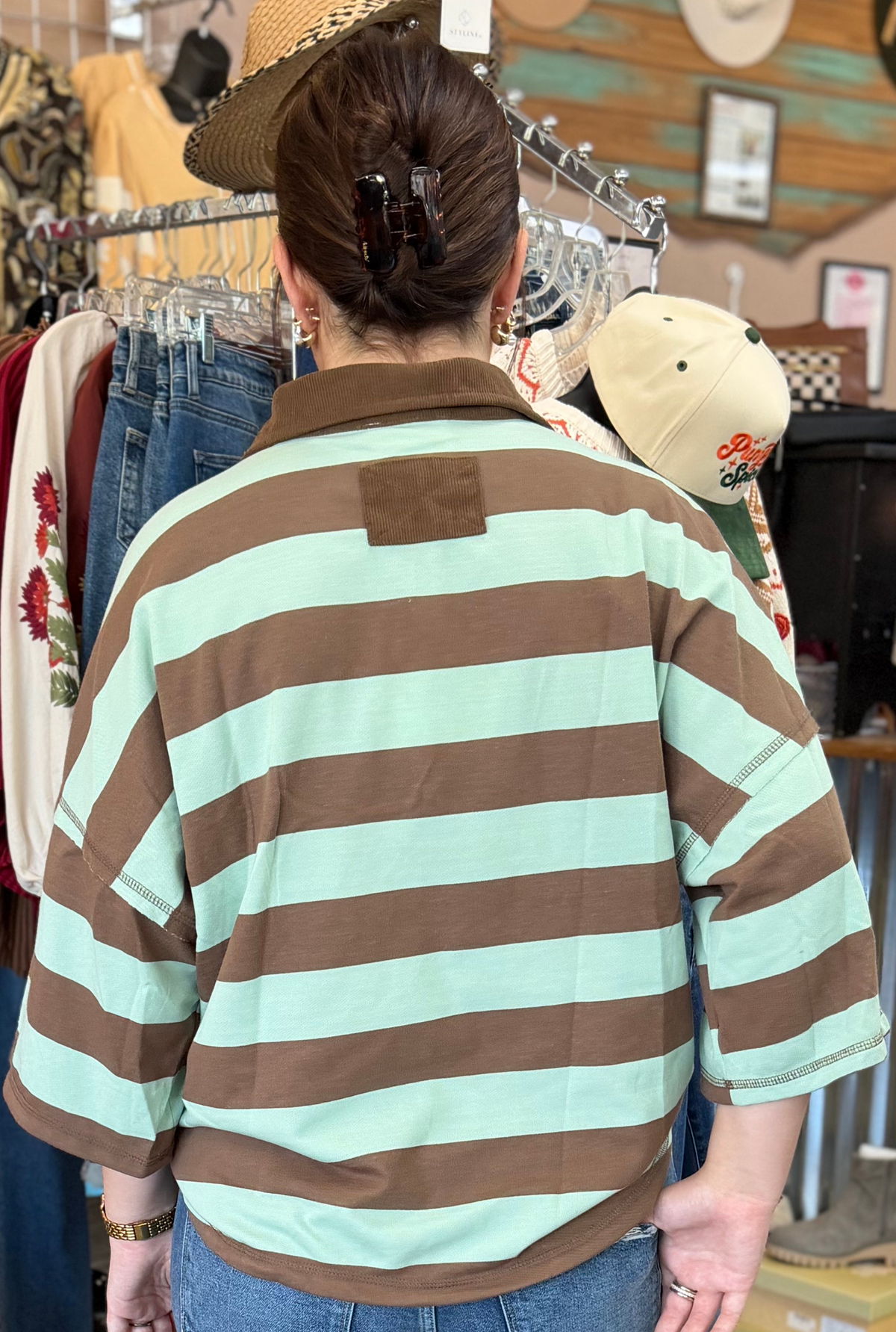 BROWN SAGE KAYLA TOP