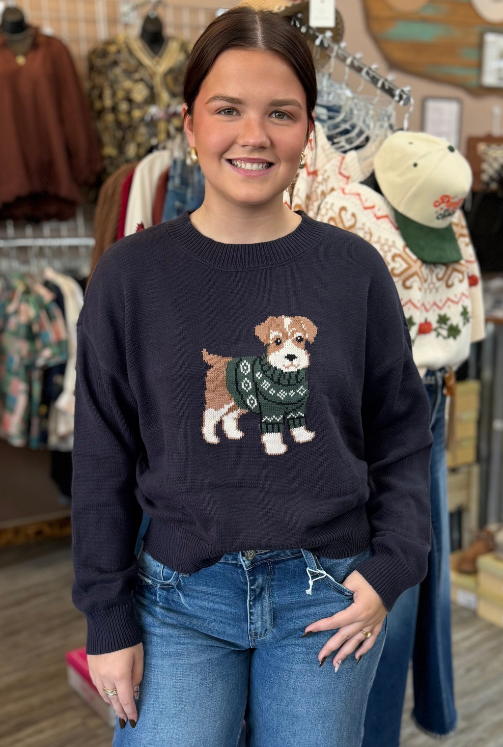 LONG SLEEVE PUPPY SWEATER